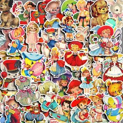 Retro Animal Stickers Pack - Cute DIY Decals for Notebook, Phone, Laptop, Luggage, Skateboard (Online Order Only)