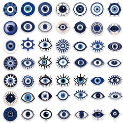 10/50Pcs Evil Eyes Graffiti Stickers Aesthetic for Guitar Laptop Pad Phone Travel Luggage Cup Notebook Scrapbook Skateboard (Online Order Only)