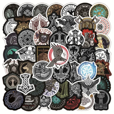 10/30/50PCS Vintage Viking Totem Sticker Aesthetic PVC Decoration Scrapbooking Korean Stationery School Supplies for Kids (Online Order Only)
