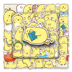50Pcs Chicken Cartoon Waterproof Vinyl Stickers for Skateboard Snowboard Decals (Online Order Only)