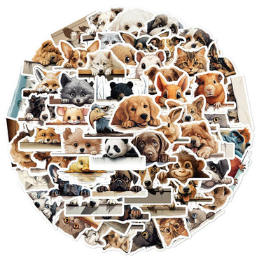 10/30/60pcs Funny Meme Cute Animal Dog Cat Stickers Decals Kids Toy Laptop Phone Water Bottle Suitcase Guitar Decoration Sticker (ONLINE ORDER ONLY)