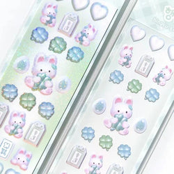 Korean ins Cute Angel Rabbit Sticker Scrapbooking Idol DIY Album Decoration Sticker Aesthetic Personalized Kawaii Stationery (ONLINE ORDER ONLY)