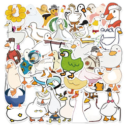 50PCS Mixed Cartoon Cute Duck Stickers Animals DIY Helmet Skateboard Laptop Motorcycle Graffiti Sticker Decals Kids Toy (ONLINE ORDER ONLY)