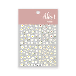Japanese Style Little Daisy 3D Nail Stickers Summer White Florals Petals Flowers Back Glue Decals Cute Five Petals Manicure Tips (ONLINE ORDER ONLY)