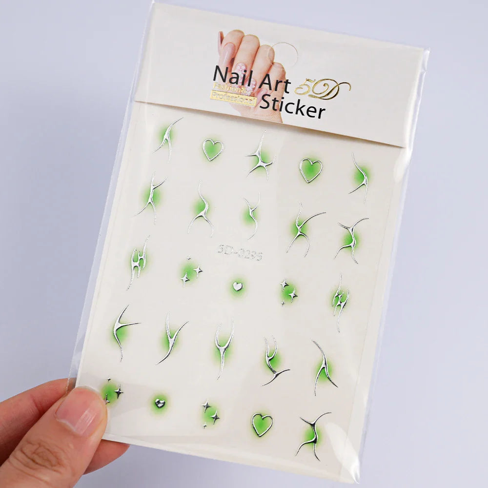 3D Blush Gradient Nail Art Stickers 12-Colors Aha Self-adhesive Rainbow Jelly Slider Japanese Style Translucent Gel Polish Wraps (ONLINE ORDER ONLY)