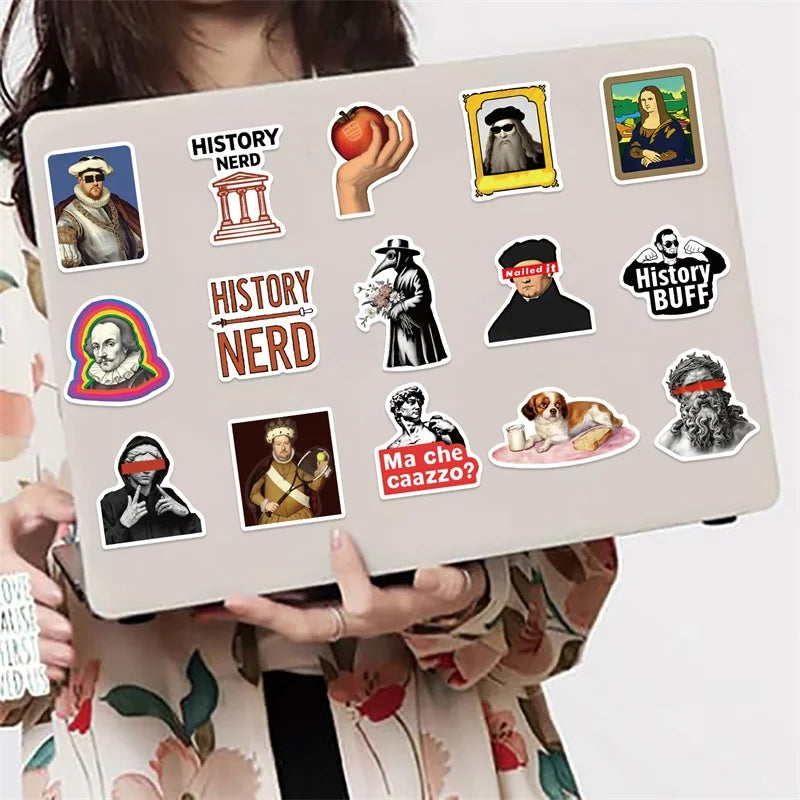 10/30/50PCS Funny History Character Sticky PVC Sticker Aesthetic DIY Decoration Scrapbooking Hand Accounting Supplies for Kids (ONLINE ORDER ONLY)