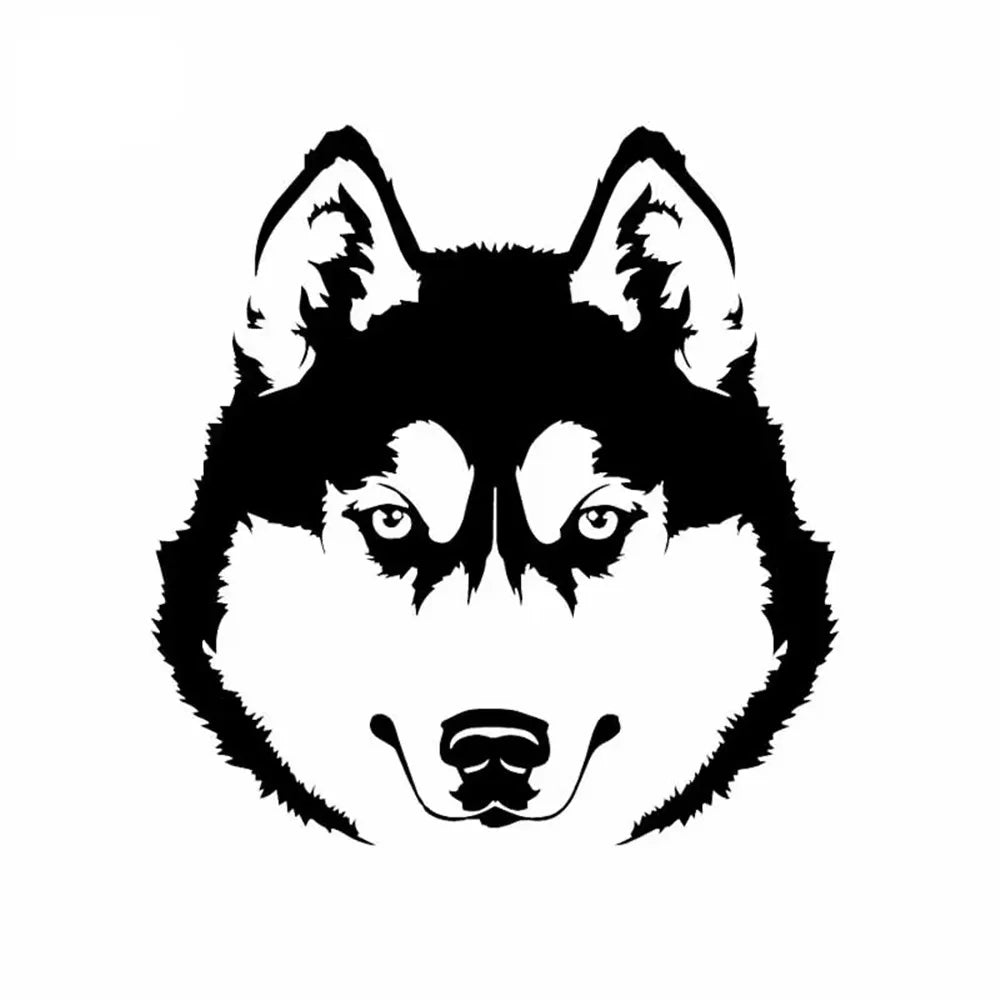 Animal Husky Head Dog Pet Animal Car Stickers Art Mural Vinyl Decal Decoration (ONLINE ORDER ONLY)