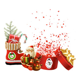100-500pcs Heterotypic Christmas Themed Elks Snowmans Santa Claus Bells Stickers 8 Designs DlY Graffiti Holiday Tag Stationery (ONLINE ORDER ONLY)