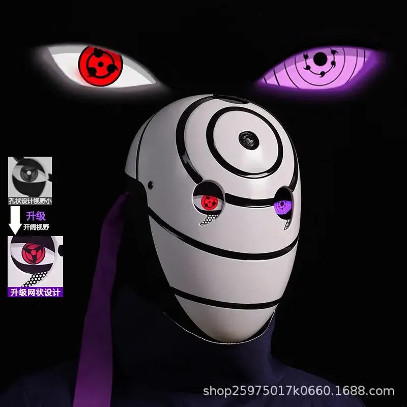 Obito Cosplay Mask: High Gloss Akatsuki Anime Prop