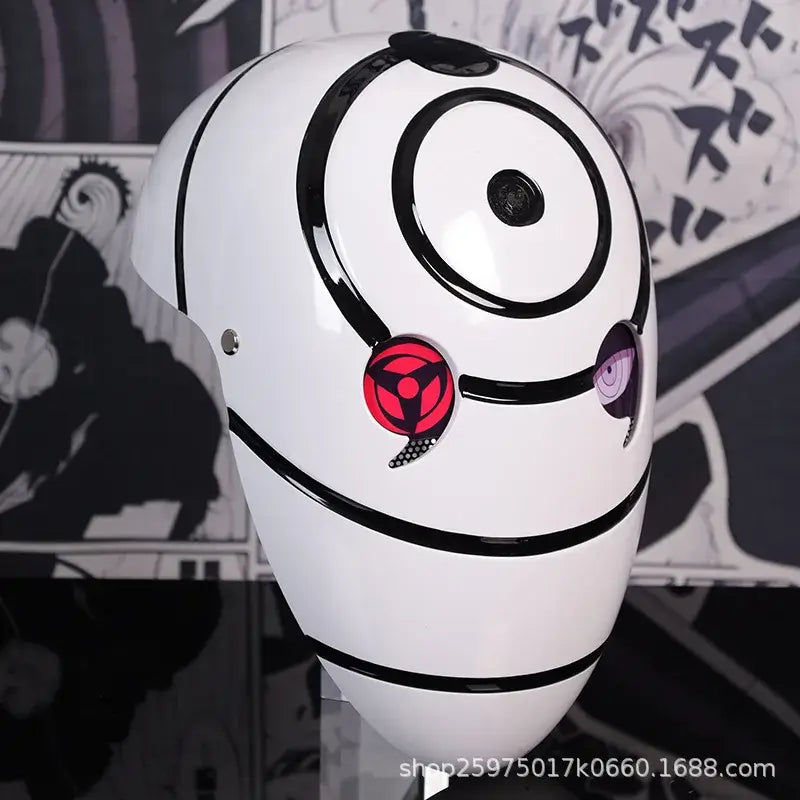 Obito Cosplay Mask: High Gloss Akatsuki Anime Prop