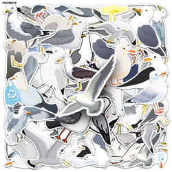 Seagull Cartoon Bird Stickers for Luggage, Laptop, Car, Bike, Skateboard - 10/30/50PCS (Online Order Only)