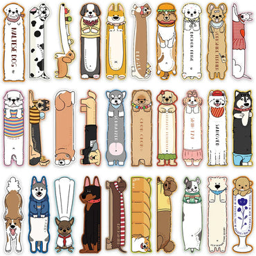 30pcs Cute Cartoon Animals Dogs Paper Bookmarks DIY Library Office Books Page Markings Students Readers Page Markers Gift (ONLINE ORDER ONLY)