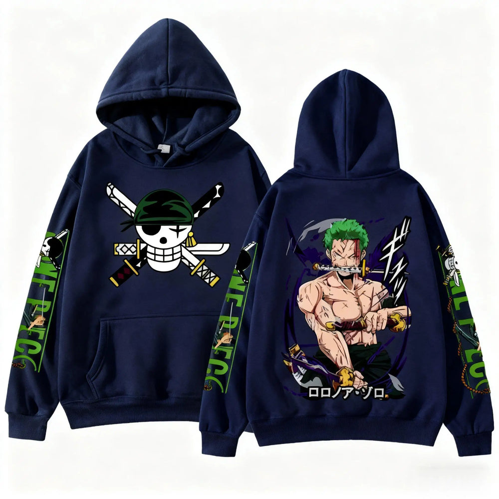 One Piece Zoro Anime Hoodie Sweatshirt | Y2K Streetwear