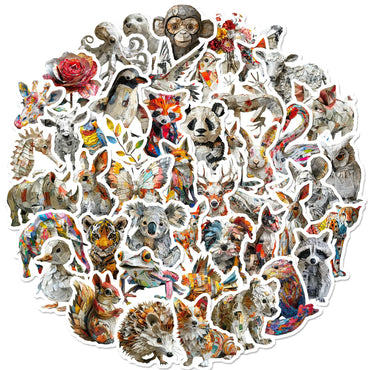 3D Animal Stickers Waterproof DIY Laptop Guitar Skateboard Decals Kids Toy (Online Order Only)
