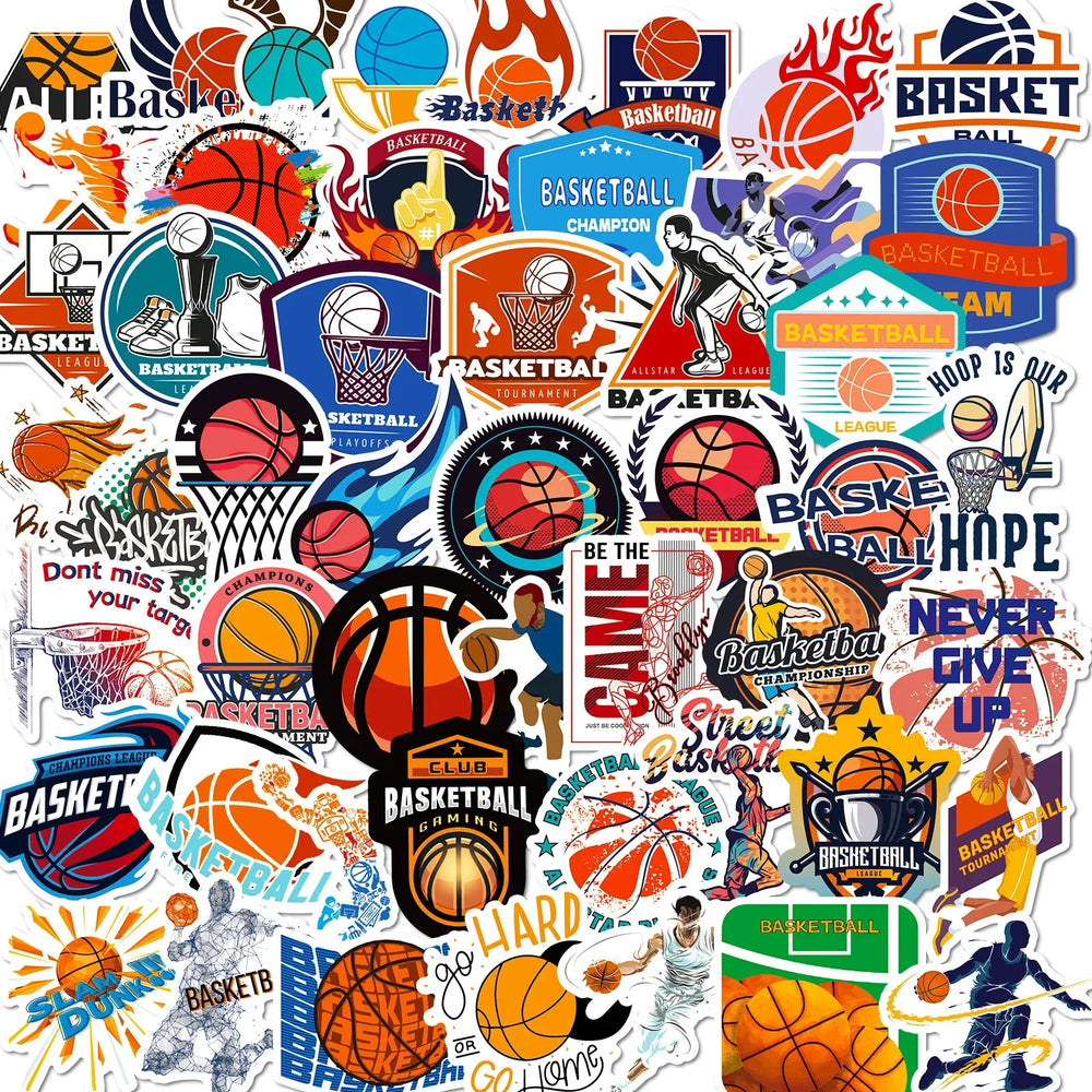 Basketball Graffiti Stickers Waterproof for Notebook Car Helmet Suitcase Phone Laptop Guitar (Online Order Only)