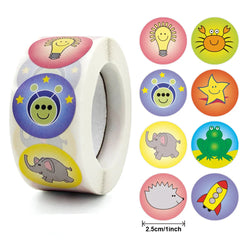 100-500pcs Cute Cartoon Animals Thank You Label Stickers For Gift Package Card Festival Party Wrapping Children Teaching 1inch (ONLINE ORDER ONLY)