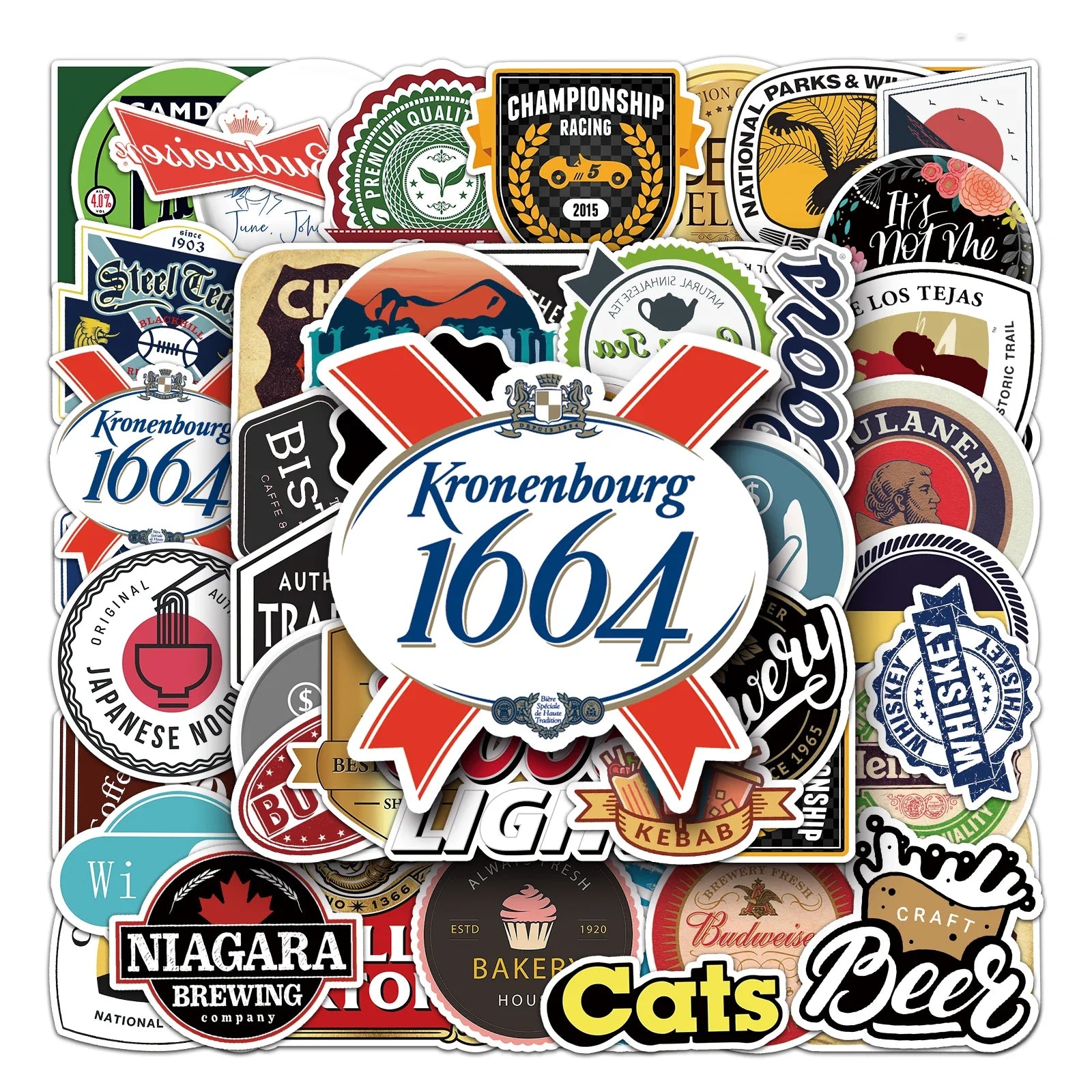 50Pcs Cartoon Waterproof Vinyl Stickers for Skateboard Snowboard Decals (ONLINE ORDER ONLY)