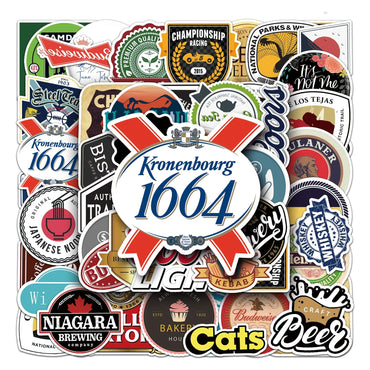 50Pcs Cartoon Waterproof Vinyl Stickers for Skateboard Snowboard Decals (ONLINE ORDER ONLY)