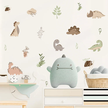 Boho Dinosaur Watercolor Nursery Wall Decals Kids Room Decor Stickers (Online Order Only)