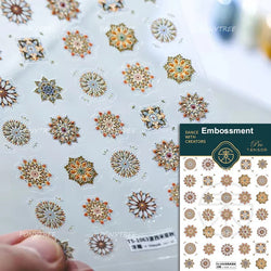 Baroque Angel Archery Wing Butterfly Retro Totem European Border Rose Flower Lace Chic Adhesive Nail Art Sticker Manicure Decals (ONLINE ORDER ONLY)
