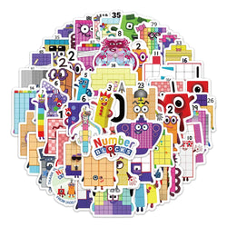 60pcs Math Graffiti Stickers Waterproof Skateboard Suitcase Guitar Kettle Kids Gift (Online Order Only)