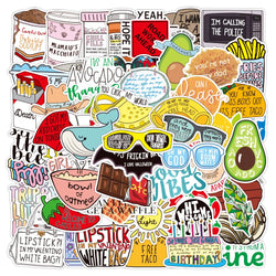 50pcs Inspirational Cartoon Graffiti Stickers for Notebook, Laptop, Phone, Car, DIY Decor (ONLINE ORDER ONLY)