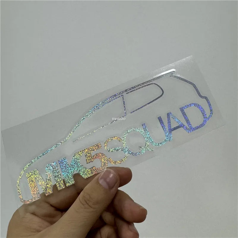 DXYMOO Car Stickers for Vehicle MK5 SQUAD Golf Mk4 R32 GTI Decal Moto Helmet Modified Applique Decoration Vinyl (ONLINE ORDER ONLY)