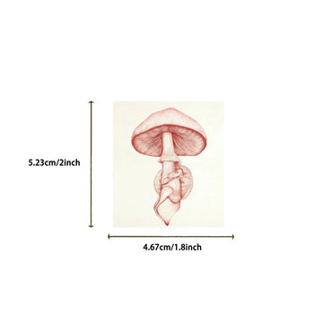 10/30/50PCS Vintage Colored Mushroom PVC Sticker Aesthetic Decoration Scrapbooking DIY Hand Accounting Supplies for Kids (ONLINE ORDER ONLY)
