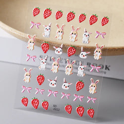 1 Sheet 5D Embossed Nail Art Stickers Graffiti Heart Flower Design Nail Art Decals Self-Adhesive DIY Manicure Nail Art Supplies* (ONLINE ORDER ONLY)