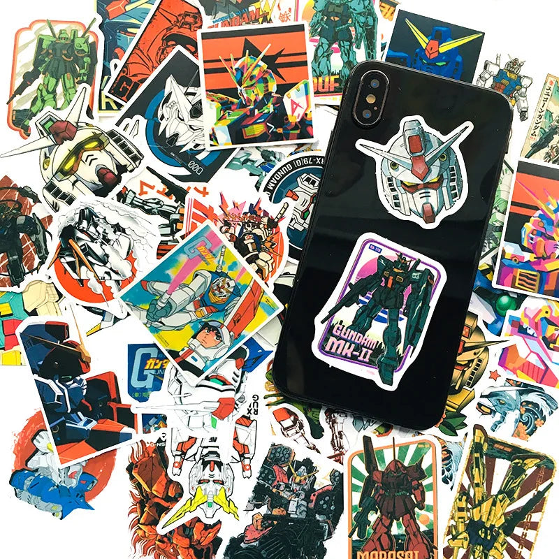 50PCS GUNDAM Stickers for Suitcase, Water Cup, Phone, Car, Laptop, Scooter, Refrigerator (ONLINE ORDER ONLY)