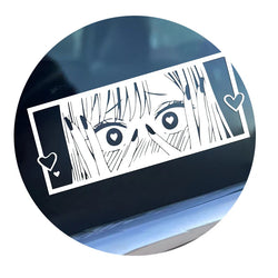 Shy anime girl with love eyes decal,jdm style japanese anime style high quality for windows,For a Unique look! (ONLINE ORDER ONLY)