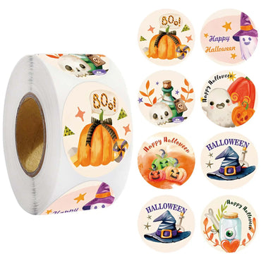 100-500pcs Halloween Stickers Pumpkin Handmade Labels Halloween Gift Decor Stickers Stationery stickers (ONLINE ORDER ONLY)