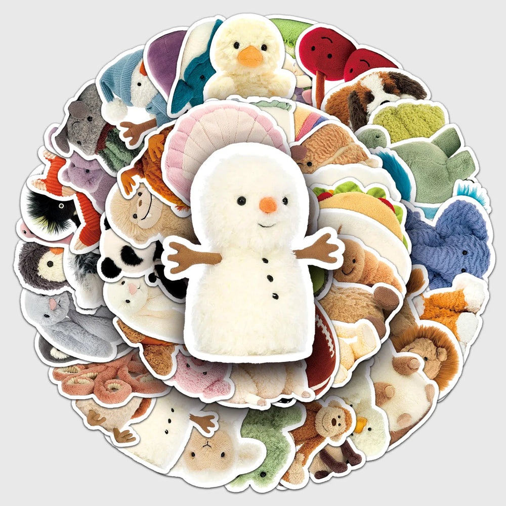 50Pcs Cute Cartoon Waterproof Vinyl Stickers for Skateboard Snowboard (Online Order Only)