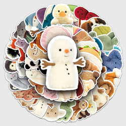 50Pcs Cute Cartoon Waterproof Vinyl Stickers for Skateboard Snowboard (Online Order Only)