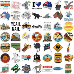 50PCS Travel City Australia Landscape Stickers Decal DIY Phone Laptop Guitar Stationery Scrapbook Skateboard Toy Sticker (ONLINE ORDER ONLY)