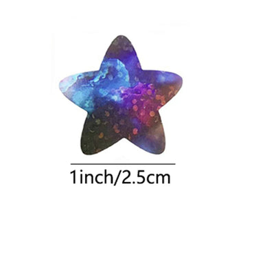 100-500pcs Laser Gold Foil Self-adhesive Star Stickers Reward Chart Decorative Toy Gifts Sticker Labels 1 Inch (ONLINE ORDER ONLY)