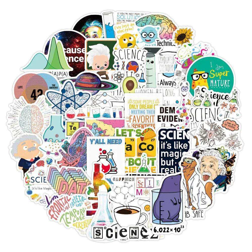 Laboratory Chemistry Science Stickers Decals Waterproof for Fridge Laptop Phone Kids Toys (ONLINE ORDER ONLY)