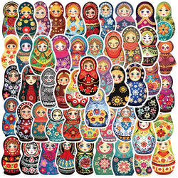 Matryoshka Doll Stickers 10/30/52PCS for Phone Laptop Luggage Skateboard Decals (ONLINE ORDER ONLY)