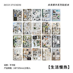 20 Sheets Future Expectation Series Stickers Book Scrapbooking Journal Creative Stationery DIY Decorative Stickers Aesthetic (ONLINE ORDER ONLY)