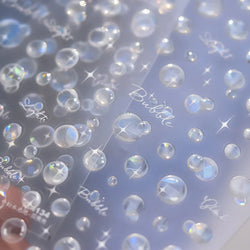 Summer Beach Dreamy Water Bubble Mermaid Shell Conch Starfish Jellyfish Soft Relief Decoration Nail Art Stickers Manicure Decals (ONLINE ORDER ONLY)