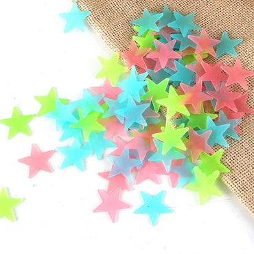 100Pcs Glow in the Dark Star Wall Stickers for Kids Room Decor (Online Order Only)