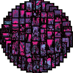 10/30/72PCS Dark Tarot Cards Purple Cool Stickers Decoration For Phone Laptop Notebook Skateboard Bike Car Wall Decals Toys Gift (ONLINE ORDER ONLY)