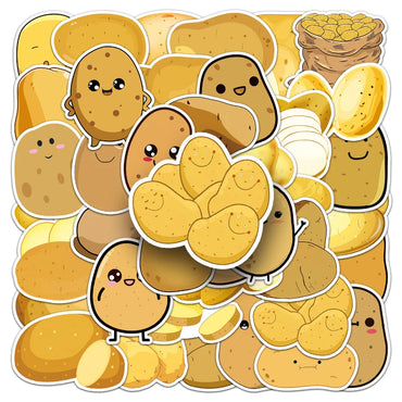 10/50PCS Cute Potato Cartoon Stickers For Motorcycles Luggage Computer Laptop Gift Car Phone Water bottle Notebook (Online Order Only)