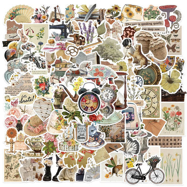 Retro Cartoon Graffiti Stickers: Laptop, Luggage, Skateboard, Phone, Guitar, Car Decals (10/30/50/100PCS) (Online Order Only)