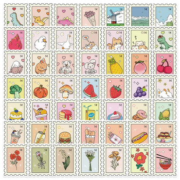 50PCS Aesthetic PVC Waterproof Stickers for Scrapbooking and School Supplies (Online Order Only)