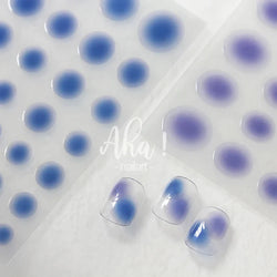 3D Blush Gradient Nail Art Stickers 12-Colors Aha Self-adhesive Rainbow Jelly Slider Japanese Style Translucent Gel Polish Wraps (ONLINE ORDER ONLY)