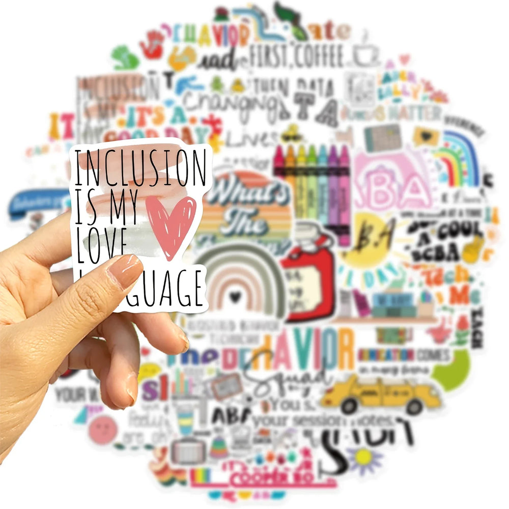 50Pcs ABA Colourful Good Day Stickers For Laptop Luggage Scrapbook Skateboard Guitar Phone Stickers Aesthetic Graffiti Decals (ONLINE ORDER ONLY)