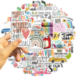 50Pcs ABA Colourful Good Day Stickers For Laptop Luggage Scrapbook Skateboard Guitar Phone Stickers Aesthetic Graffiti Decals (ONLINE ORDER ONLY)
