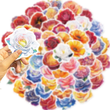 10/50Pcs Beautiful Colorful Pretty Flower Stickers Blooming Laptop Guitar Luggage Kid Toy Decal Graffiti Sticker 2023 (ONLINE ORDER ONLY)