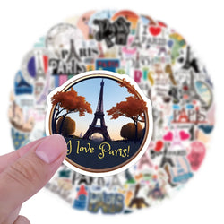 Paris Stickers Eiffel Tower Decals DIY Laptop Guitar Bike Kids Toy (Online Order Only)
